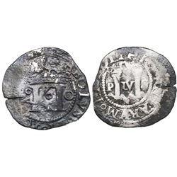 Mexico City, Mexico, 1/2 real, Charles-Joanna, "Late Series," assayer O to right, o in middle, mintm