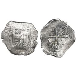 Mexico City, Mexico, cob 8 reales, 1638P, rare, from the Concepcion (1641).