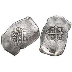 Mexico City, Mexico, cob 8 reales, 1732F, with date countermark AH1230 (1814-15) for Madura Island (