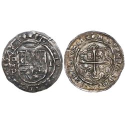 Mexico City, Mexico, cob 1 real Royal, 1643/2P, extremely rare, Plate Coin in CT.