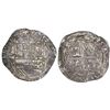 Image 1 : Potosi, Bolivia, cob 8 reales, Philip II, assayer B (3rd period, late variety).