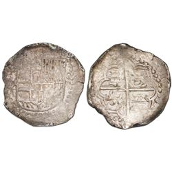 Potosi, Bolivia, cob 8 reales, Philip III, assayer M/Q.