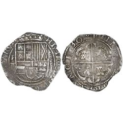 Potosi, Bolivia, cob 8 reales, 1630T.