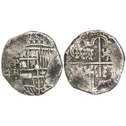 Potosi, Bolivia, cob 8 reales, (163)9TR, rare.
