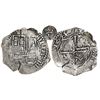 Image 1 : Potosi, Bolivia, cob 8 reales, 1651O, Latin 5, crowned-L countermark on cross, from the Capitana (16