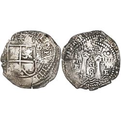 Potosi, Bolivia, cob 8 reales, (16)52E transitional Type IV, ex-"High Andes."
