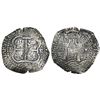 Image 1 : Potosi, Bolivia, cob 8 reales, 1652E post-transitional (transitional Type VIII/B), 1-PH-6 at top, Ro