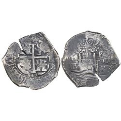 Potosi, Bolivia, cob 8 reales, 1667E.