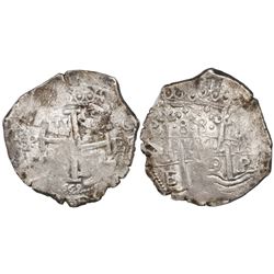 Potosi, Bolivia, cob 8 reales, 1669E.