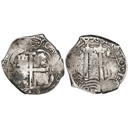 Potosi, Bolivia, cob 8 reales, 1675E.