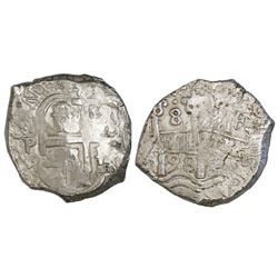 Potosi, Bolivia, cob 8 reales, 1698F.