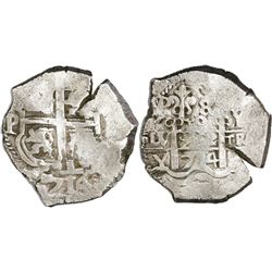Potosi, Bolivia, cob 8 reales, 1714Y.