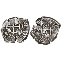 Potosi, Bolivia, cob 8 reales, 1750q.