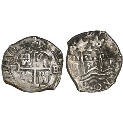 Potosi, Bolivia, cob 4 reales, 1659E.