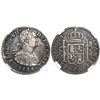 Image 1 : Bogota, Colombia, bust 1 real, Ferdinand VII (bust of Charles IV), 1818FJ, encapsulated NGC XF 40, f