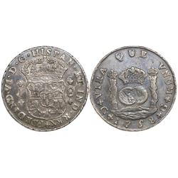 Guatemala, pillar 8 reales, Ferdinand VI, 1758J.