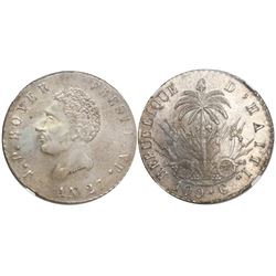 Haiti, 100 centimes, AN 27 (1830), Boyer, encapsulated NGC MS 61.