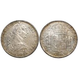 Mexico City, Mexico, bust 8 reales, Charles III, 1775FM.