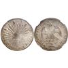 Image 1 : Guanajuato, Mexico, cap-and-rays 8 reales, 1886/76RR/BR, encapsulated NGC MS 63.