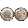 Image 1 : Zacatecas, Mexico, cap-and-rays 8 reales, 1895FZ, encapsulated NGC MS 64.