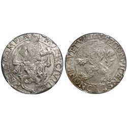 Campen, United Netherlands, "lion" daalder, 1647, encapsulated NGC MS 61, tied for finest known in N