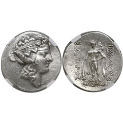 Thrace, Islands of Thasos, AR tetradrachm, 2nd-1st centuries BC, encapsulated NGC Choice AU / strike