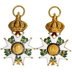 France, gold military decoration, Order of the Legion of Honor, Napoleon III (1852-70), Grand Comman
