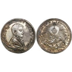 Mexico City, Mexico, large silver medal, Ferdinand VII, 1808, Bustamante support and proclamation.