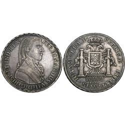 Lima, Peru, 8R-sized proclamation medal, Ferdinand VII, 1808, (Viceroy) Abascal.