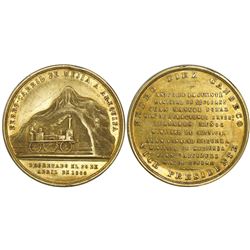 Mejia, Peru, gold medal, 1868, Mejia to Arequipa railroad, rare.