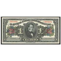 Costa Rica, El Banco Anglo Costarricense, 1 colon specimen, 23-6-1917, series A, serial 005004.