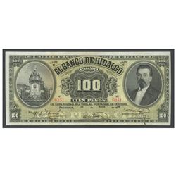 Mexico, El Banco de Hidalgo, 100 pesos, 21-4-1914, series C, serial 6351.