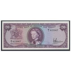 Trinidad and Tobago, Central Bank of Trinidad and Tobago, 20 dollars, 1964, serial S/I 623967, certi