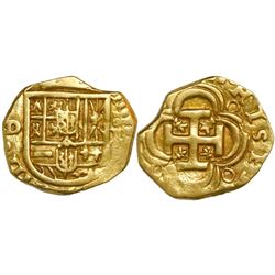 Seville, Spain, cob 1 escudo, Philip IV, assayer D.