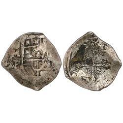 Mexico City, Mexico, cob 4 reales, Philip IV, assayer P.