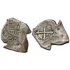 Image 1 : Mexico City, Mexico, cob 8 reales, Charles II, assayer L, with chopmarks as from circulation in the 