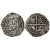 Image 1 : Mexico City, Mexico, cob 1/2 real, Philip II, assayer O to right, mintmark oM to left (oM-O).