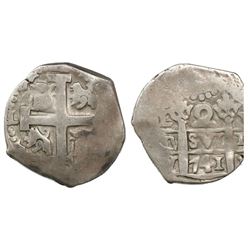 Lima, Peru, cob 2 reales, 1741V.