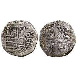 Potosi, Bolivia, cob 8 reales, Philip IV, 1628T, ex-Panama hoard.