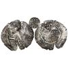 Image 1 : Potosi, Bolivia, cob 8 reales, (1)650O, modern 5, with crown-alone (rare) countermark on cross, from