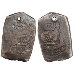 Guatemala, cob 8 reales, (1)752(J).