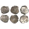 Image 1 : Lot of 3 Seville, Spain, cob 4 reales, Philip III and IV, one dated 1612.