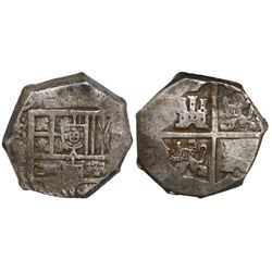 Seville, Spain, cob 8 reales, Philip IV, assayer R.