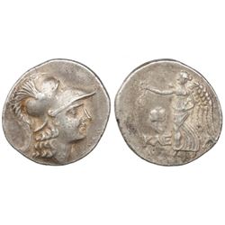 Pamphila, Side, AR tetradrachm, ca.155–36 BC, Athena / Nike.