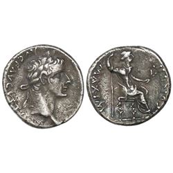 Roman Empire, AR denarius, "tribute penny," Tiberius, 14-37 AD, Lugdunum mint, struck 18-35 AD.