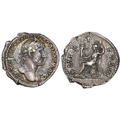 Roman Empire, AR denarius, Hadrian, 117-138 AD, struck circa 128 AD.