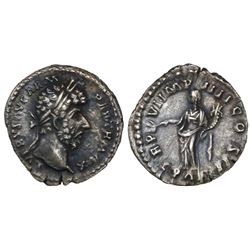 Roman Empire, AR denarius, Lucius Verus, 161-169 AD, Rome mint, struck 166 AD.