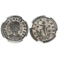 Roman Empire, billon aurelianus, Aurelian, 270-275 AD, encapsulated NGC MS / strike 5/5 and surface