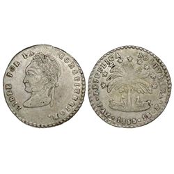 La Paz, Bolivia, 1 sol, 1855F.