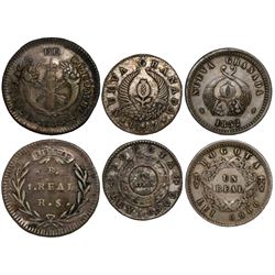 Lot of 3 Bogota, Colombia, 1R: 1833, 1847 and 1852.